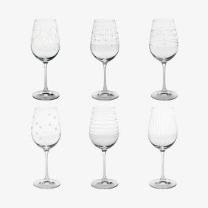 Lot de 6 verres à pieds 35 cl - GRAPHI