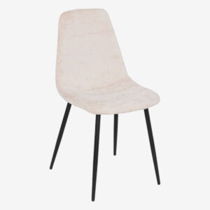 Chaise tissus chenille pieds métal - JANNA