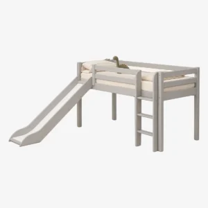 Lit enfant Echelle droite + toboggan 90x200 cm - FLEXA