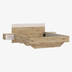 Lit adulte 160 + chevets suspendus - FLORA