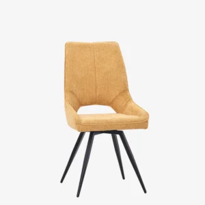 Chaise pivotante 180° en tissu et métal noir – PAROS